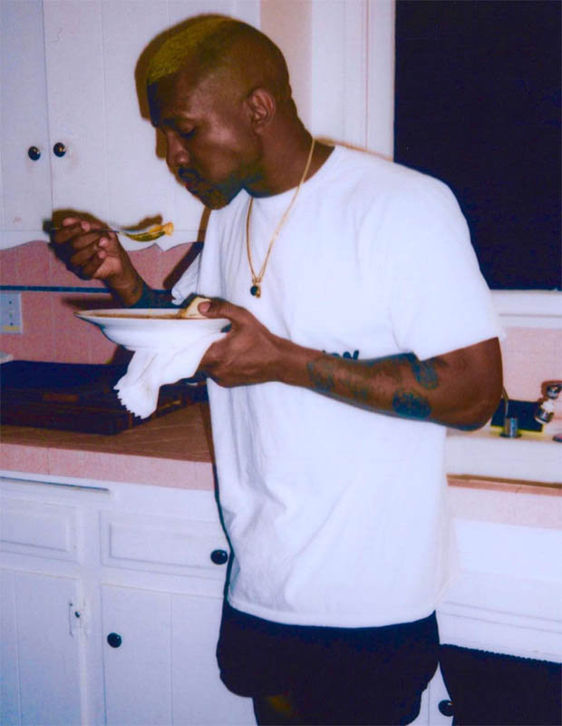 Kanye West heating up soup
